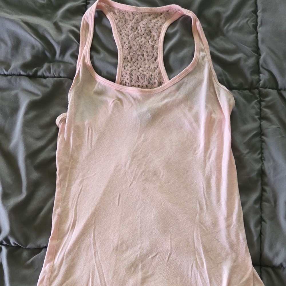 Rue21 Light Pink Lace Racerback Tank Top Women's Medium